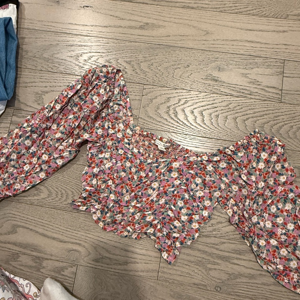 Floral Ruffle Blouse - Multicolor